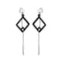 Long Drop Dangle Hollow Geometric Steel Earrings