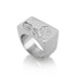 Three CZ Stones setting Stainless Steel Ring