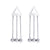 Steel Triangle Earrings with 3 Steel Line Beads - Monera-Design Co., Ltd