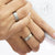 Stainless Steel CZ Matte Finish Dome Engagement Band Ring - Monera-Design Co., Ltd