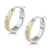 Big Huggies 2 Tone Steel Earrings with Laser Design - Monera-Design Co., Ltd
