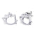 Steel Cat Stud Earrings with CZ - Monera-Design Co., Ltd