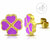 Heart Shamrock Flower Stud Steel Earrings - Monera-Design Co., Ltd
