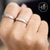 Stainless Steel Middle Line Rose Gold Ring With CZ - Monera-Design Co., Ltd