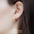 Huggies 7 MM Steel Earrings With 3 Lines - Monera-Design Co., Ltd