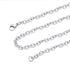 Unisex 4 MM Steel Cable Chain Rolo Necklace