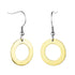 Dangle Drop circle 2 Tone Steel Earrings