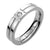 Classic Sleek Chic Stainless Steel Bright CZ Inlay Band Ring - Monera-Design Co., Ltd