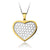 Stainless Steel Large Gold Heart Necklace - Monera-Design Co., Ltd