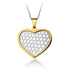 Stainless Steel Large Gold Heart Necklace