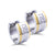 Shiny Finish Steel Huggies Earrings Greek Style - Monera-Design Co., Ltd