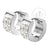 Steel Huggies Earrings 7 MM with Glued CZ - Monera-Design Co., Ltd