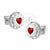 Steel, Pearls & Cubic Zirconia Heart Stud Earrings - Monera-Design Co., Ltd