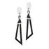 Stainless Steel Double Triangles Hollow Dangle Drop Earrings