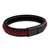 Magnetic Clasp Braided & Stitched Black Leather Steel Bracelet - Monera-Design Co., Ltd