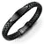 Steel Braided Wrap Leather Plate Cord Magnet Lock Bracelet - Monera-Design Co., Ltd