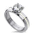 Stainless Steel Solitaire Cubic Zircon Engagement Ring - Monera-Design Co., Ltd