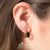 Steel 7 MM Huggies Earrings with Glued CZ - Monera-Design Co., Ltd