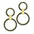Steel Round Earrings with All Around Black CZ - Monera-Design Co., Ltd