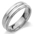 Steel Plain Ring with Middle Line and PVD