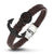 Adjustable Steel Anchor Leather Bracelet - Monera-Design Co., Ltd