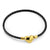 Braided Black Leather Heart Charm Steel Bracelet - Monera-Design Co., Ltd