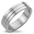 Plain Matt Steel Ring with Two lines