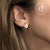 Steel Gold Stud Earrings with CZ - Monera-Design Co., Ltd