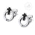 Delicate Small Tiny CZ Ring & Stud Cross Steel Earrings - Monera-Design Co., Ltd