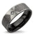 Steel Ring with deep eroding and CZ for Men - Monera-Design Co., Ltd