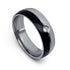 Black and Silver Ring With White CZ