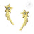 Gold Star & Wings Steel Stud Earrings - Monera-Design Co., Ltd