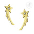 Gold Star & Wings Steel Stud Earrings