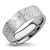 Steel Ring with deep eroding and CZ for Men - Monera-Design Co., Ltd