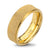 Sand Blast Yellow Gold PVD Steel Ring - Monera-Design Co., Ltd