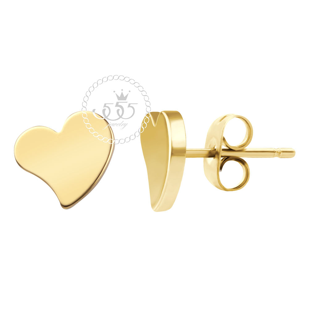 CZ Gold plated heart shape Bali Earrings – Fashion Mantra Jewellary