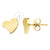 Steel Gold Heart Stud Earrings - Monera-Design Co., Ltd