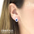 Silver 925 Drop Shape Stud Earrings with Rhodium Plating - Monera-Design Co., Ltd