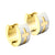 Surgical Steel Cross Huggies Earrings Satin Finish - Monera-Design Co., Ltd