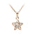 Stainless Steel Star Cubic Zirconia Minimal Pendant Necklace - Monera-Design Co., Ltd