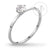 Tiny Engagement Steel Ring with 3 MM CZ - Monera-Design Co., Ltd
