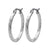 Rope Pattern Medium Hoop Stainless Steel Earrings - Monera-Design Co., Ltd