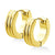 Steel Huggies Earrings with Sandblast Finish - Monera-Design Co., Ltd