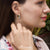 Steel Cubic Zirconia Hoop Huggie Earrings - Monera-Design Co., Ltd