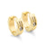 Tiny 4 MM Huggies Steel Earrings with CZ - Monera-Design Co., Ltd