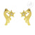 Star And Wings Steel Stud Earrings - Monera-Design Co., Ltd