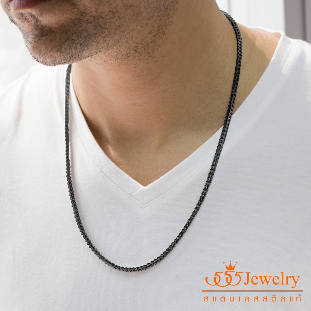 Franco 3.3 mm Stainless Steel Necklace for Men & Women Steel / 50 cm mm
