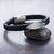 Steel Braided Wrap Leather Plate Cord Magnet Lock Bracelet - Monera-Design Co., Ltd