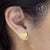 Stud Smile Heart Gold Steel Earrings - Monera-Design Co., Ltd