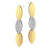 Stud Oval Shape Sandblasted 2 Tone Steel Earrings - Monera-Design Co., Ltd